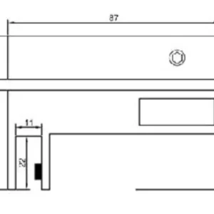 Alternative view of Attacco vetro orrizzontale per Barra 30x10mm
