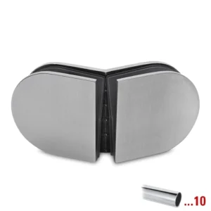 Morsetto vetro–vetro 135° in acciaio inox Aisi 304
