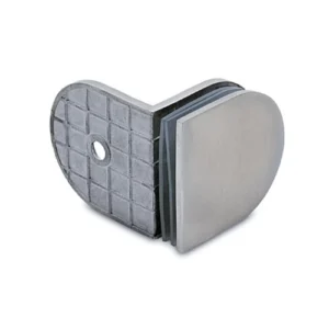 Morsetto tondo vetro–parete in acciaio inox