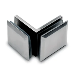 Morsetto quadro vetro-vetro 90°in acciaio inox