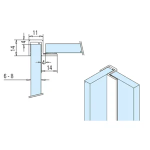 Alternative view of Guarnizione PVC per anta battente 90° – Per vetro 6/8 mm