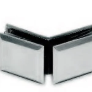 Morsetto quadro vetro–vetro 135° in acciaio inox AISI 304