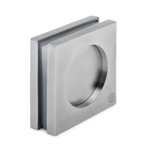 Anello quadro chiuso in acciaio inox 60 mm – Per vetro 8/12 mm