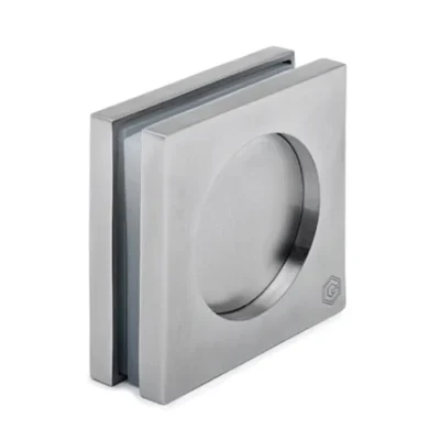 Anello quadro chiuso in acciaio inox 60 mm – Per vetro 8/12 mm