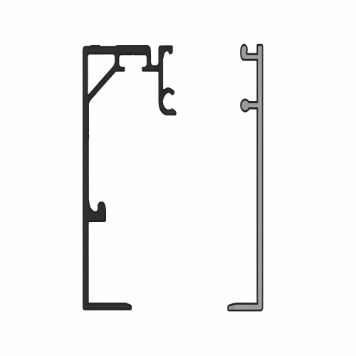 Binario di scorrimento con sede fissa e mantovana in alluminio - immagine 2