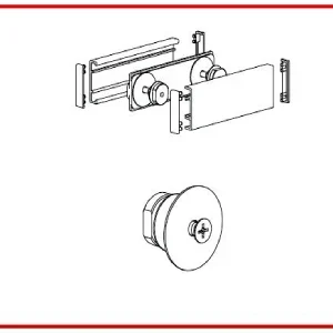 Alternative view of Viti per fissaggio binario su vetro – Modello Debora -50 FIX