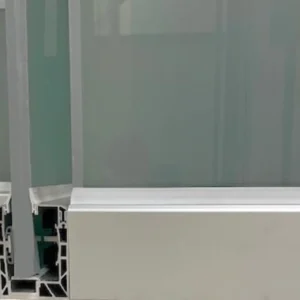 Profilo per parapetto in vetro mod. Icaro Mid fissaggio a pavimento