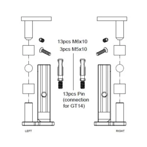 Alternative view of 04-K100 Kit pivot per porte intelaiate
