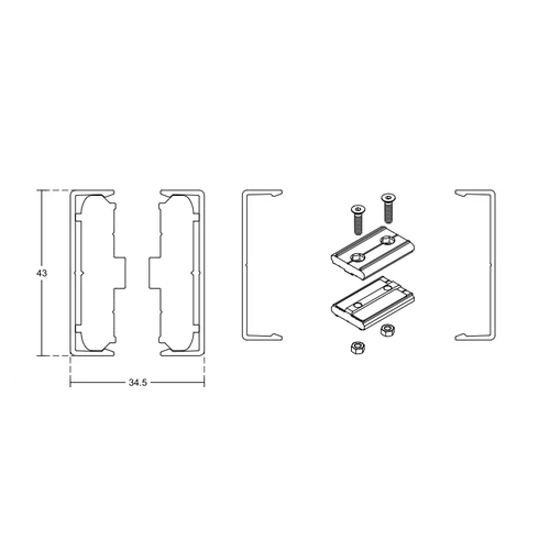 04-119 Traverso centrale per pareti divisorie - immagine 2