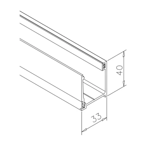 04-150 Profilo a scatto in alluminio 40x33 mm - immagine 2